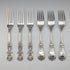 American vintage pure sterling silver dinner cutlery, 6 pairs, 670g, Reed&Barton